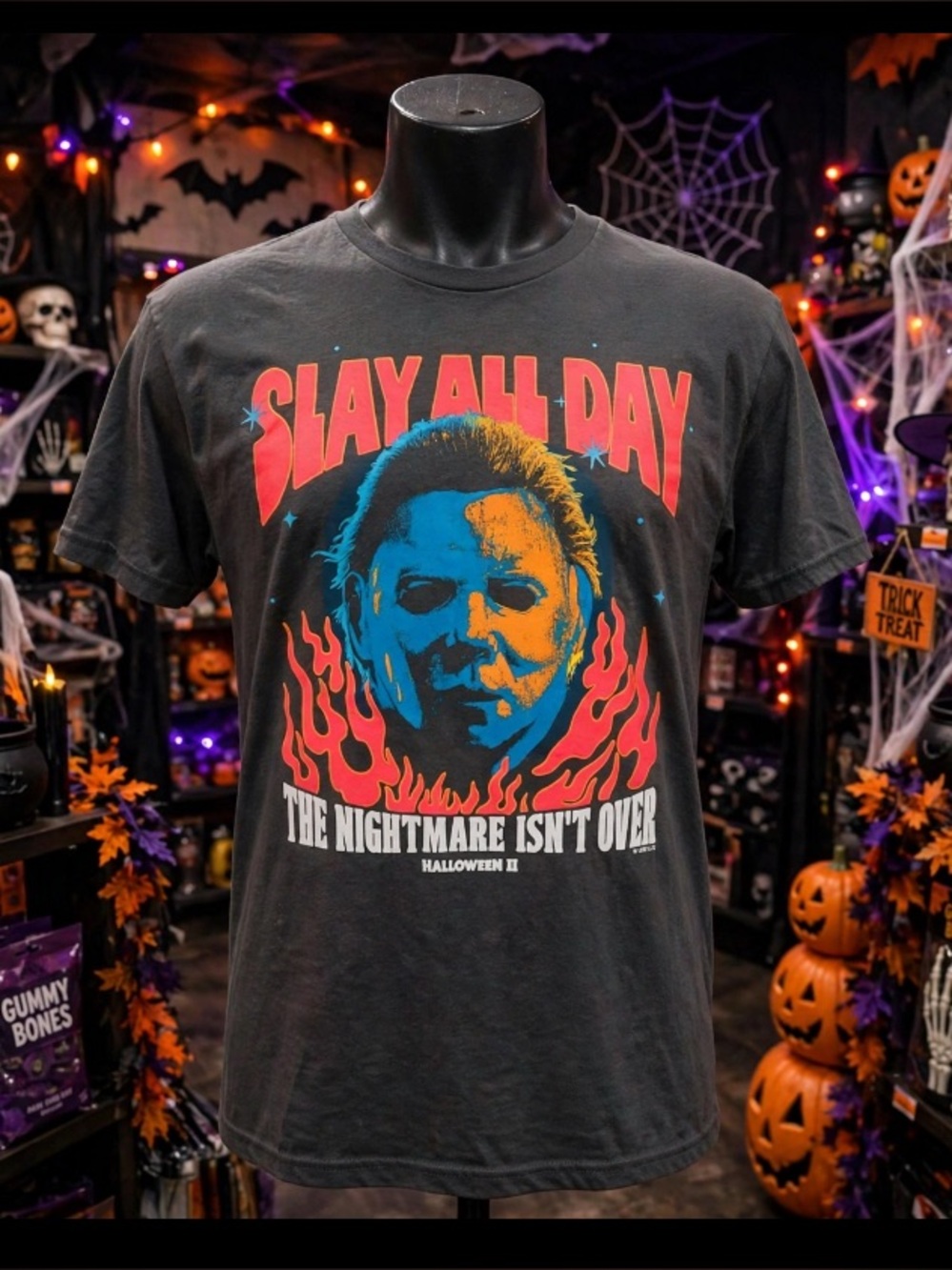 Halloween II Slay All Day The Nightmare Isn’t Over T-shirt Size Adult XXXL